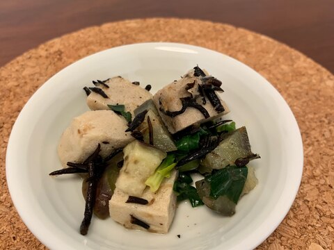 高野豆腐とひじきの煮物　離乳食に！